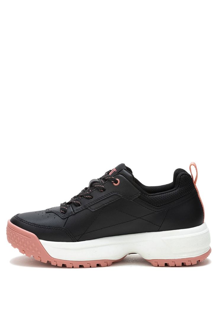 Zapatilla Cuero Mujer Flame Negro-3