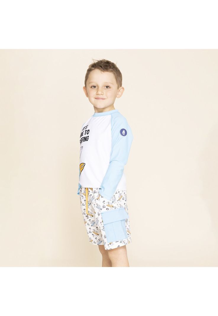 Traje De Baño Niño Aquawild (1-8) Celeste-1