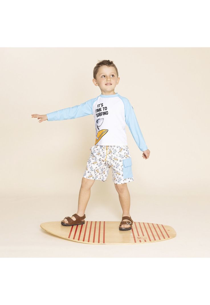 Traje De Baño Niño Aquawild (1-8) Celeste-5