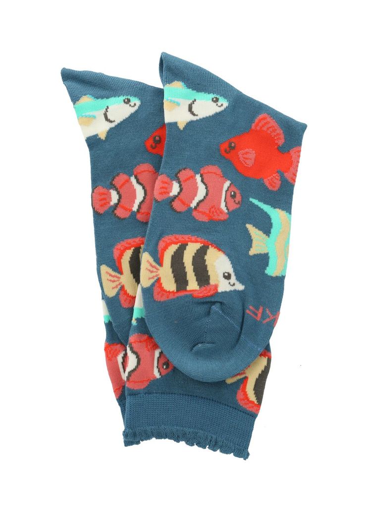 Calcetin Azul St Fish Mujer-2