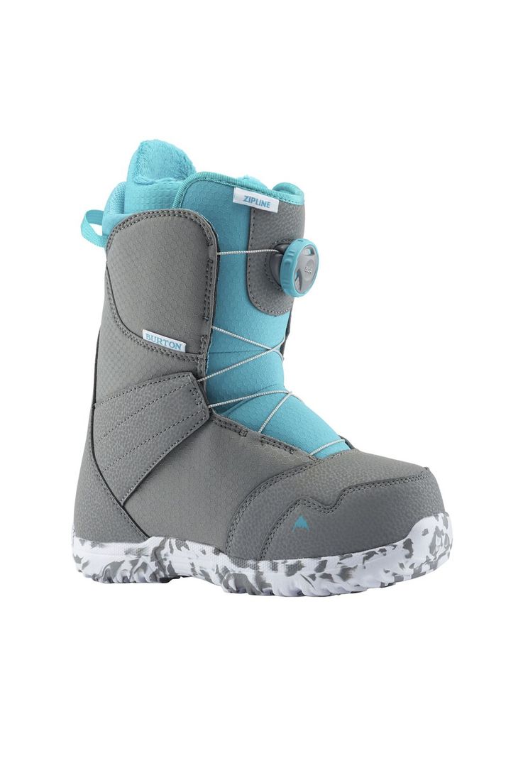 Bota De Snowboard Nino Zipline Boa Gray Sur Gris Burton Burton