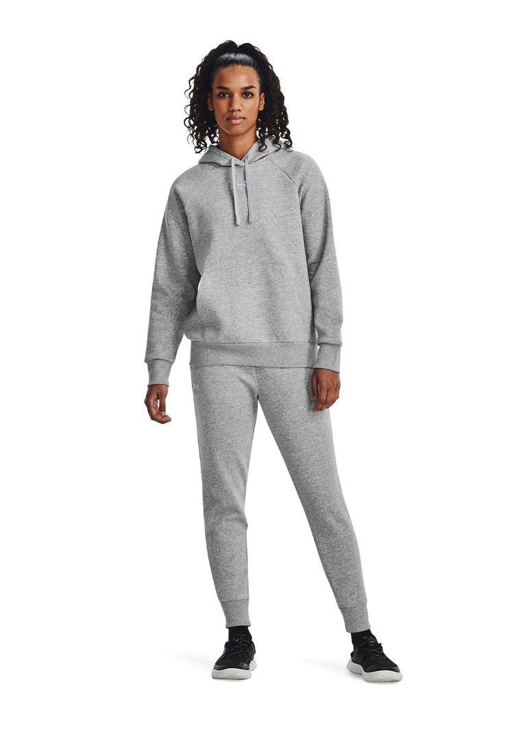 Joggers de polar UA Rival Gris para mujer-5