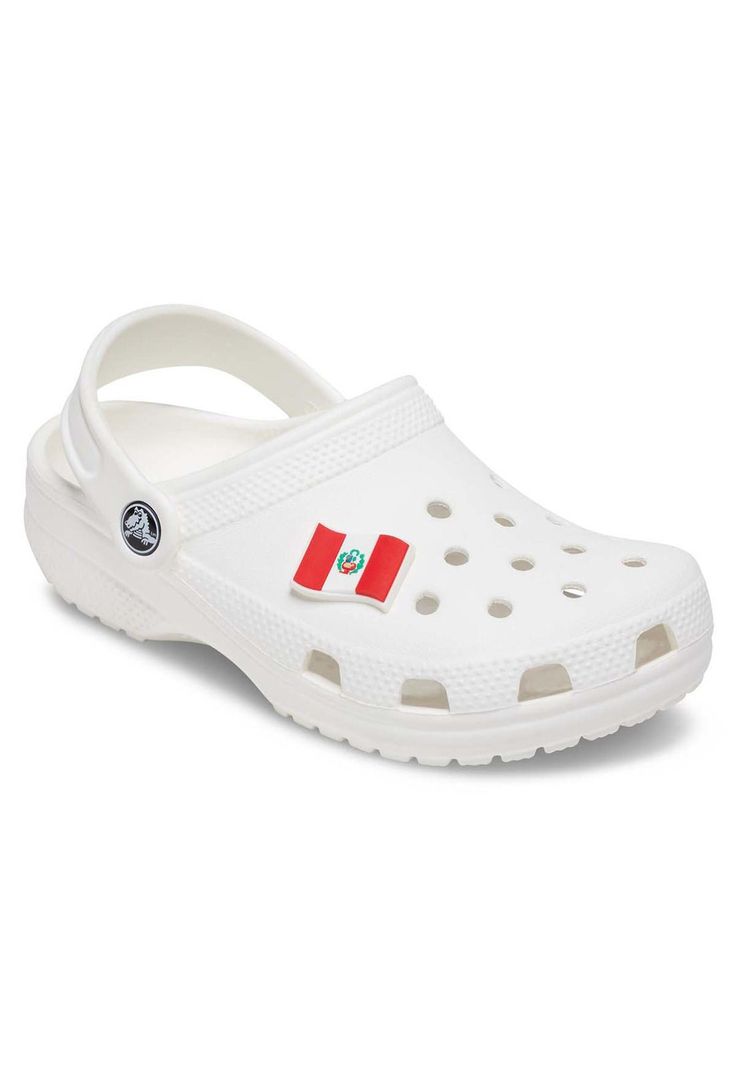 Jibbitz Crocs Bandera De Perú Blanco-1