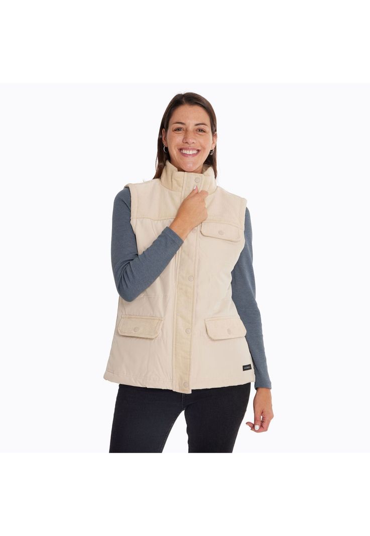 Parka Sin Mangas Mujer Lava Beige-0