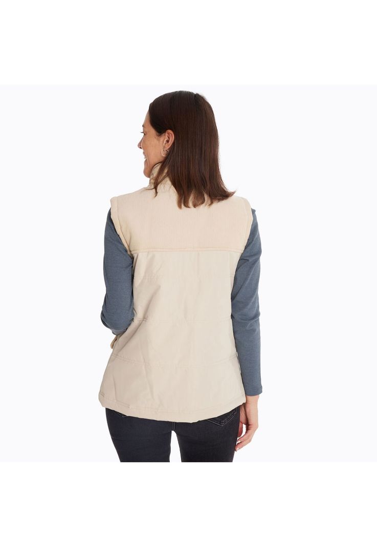 Parka Sin Mangas Mujer Lava Beige-1