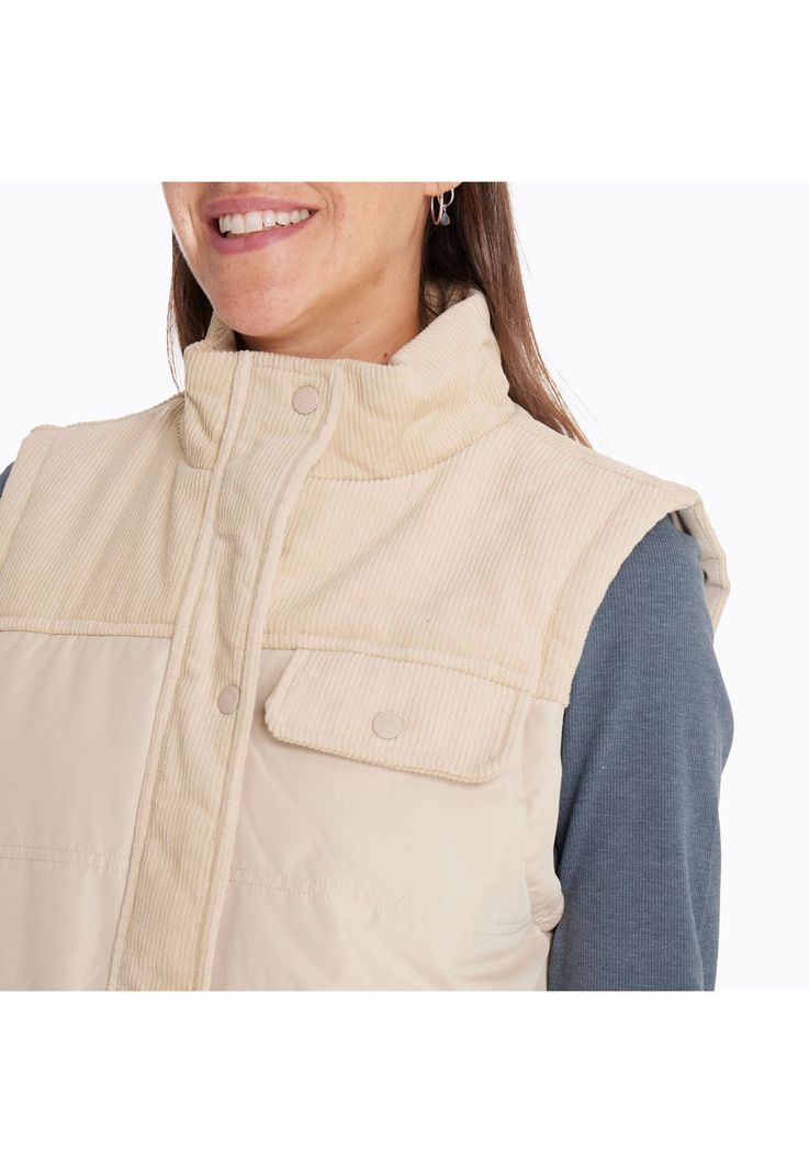 Parka Sin Mangas Mujer Lava Beige-5