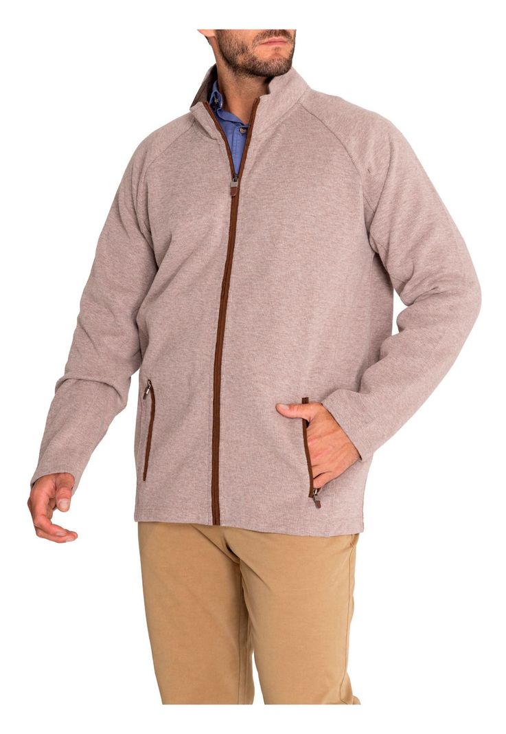 Polerón Algodón Orgánico Hombre Doble Beige-9