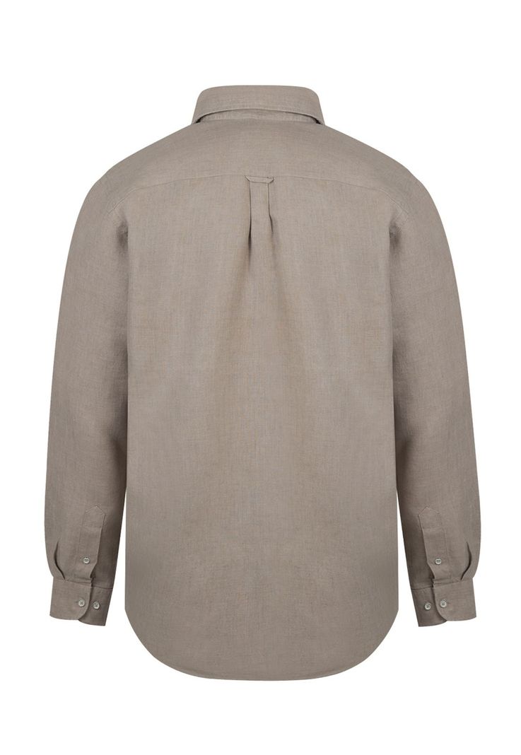 Camisa Lino Hombre Linen Beige/Crudo-1