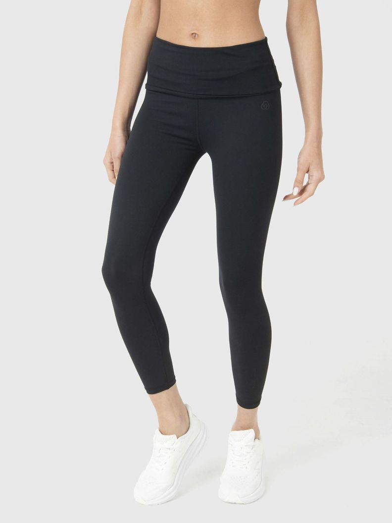 Calza Deportiva Mujer Ankle Foldover Negro