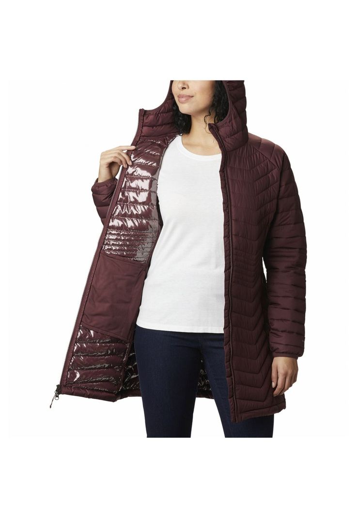 Parka Mujer Powder Lite Mid Jkt Rojo-3
