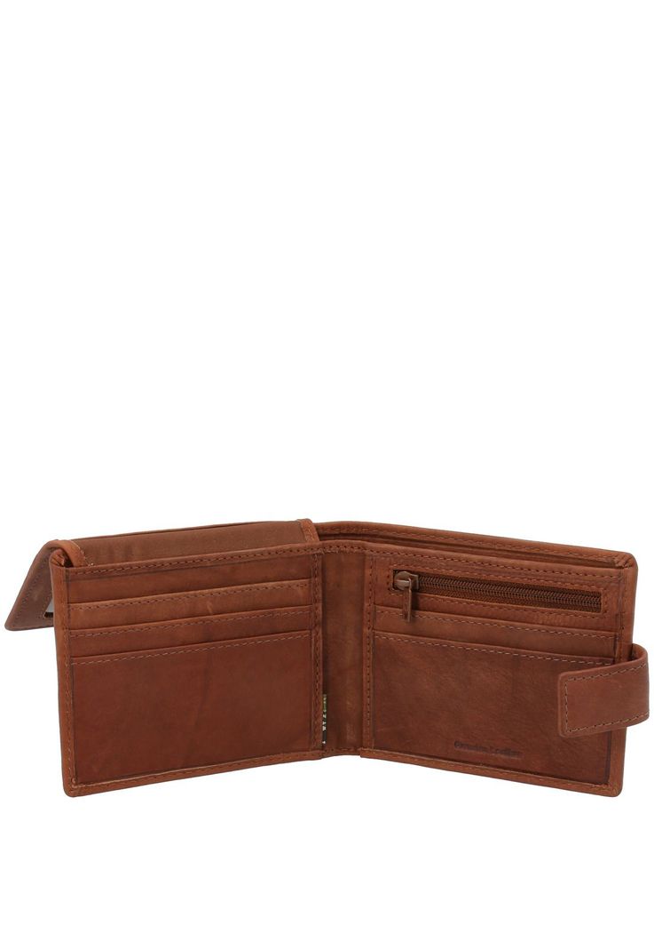 Billetera Cuero Hombre Whaq 8B Volante Café-2