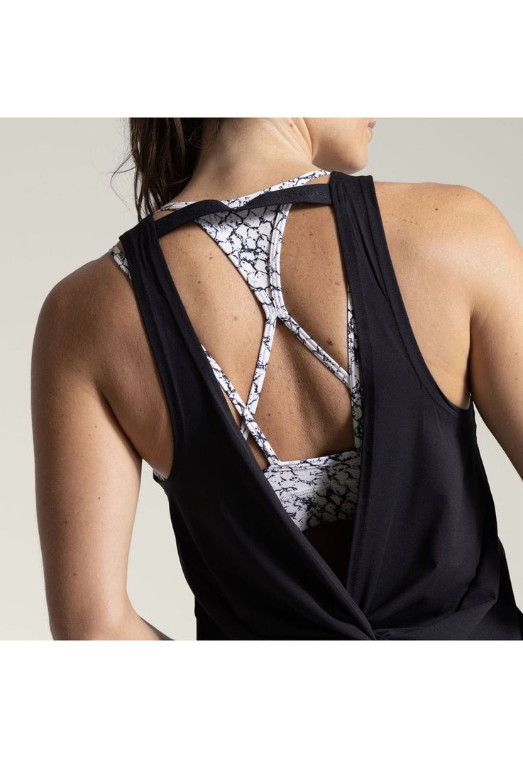 Polera deportiva Mujer Tank Cloe Negro-4