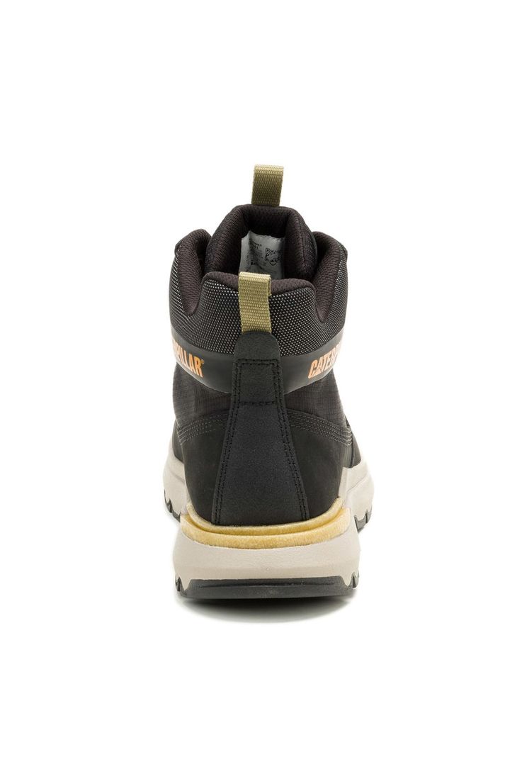 Zapatilla Cuero Hombre Colorado Sneaker Negro-5