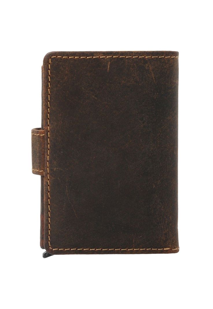 Billetera Cuero Hombre HU Multicards Café-1