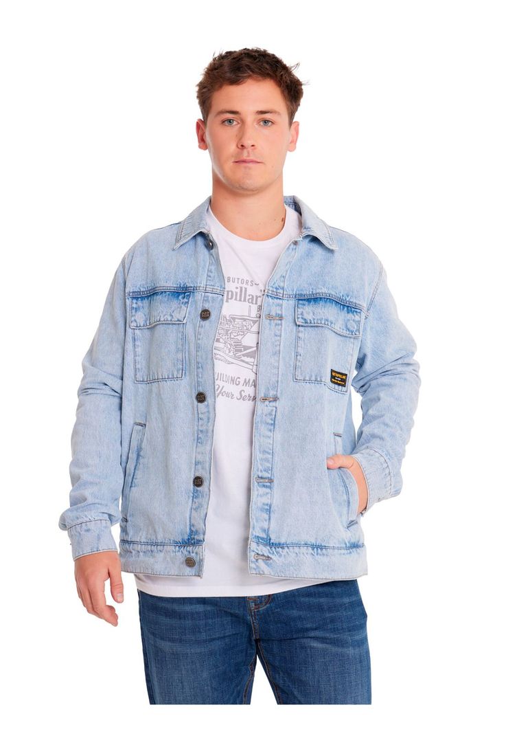 Chaqueta Unisex Denim Work Jacket Azul Claro-1