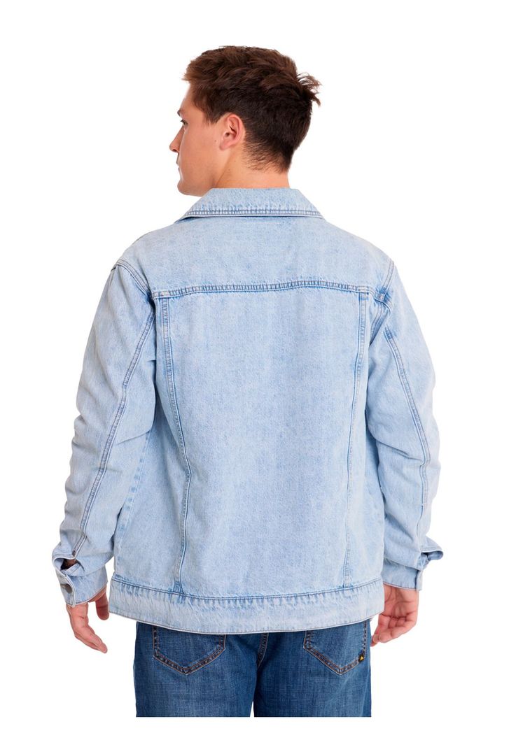 Chaqueta Unisex Denim Work Jacket Azul Claro-3