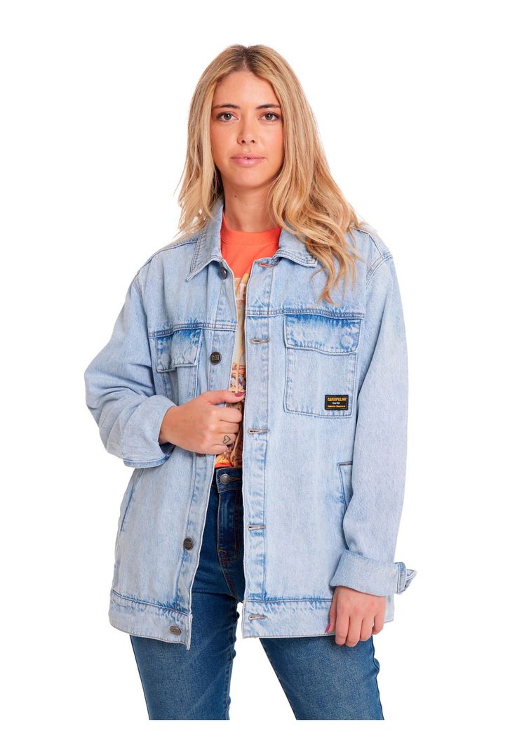 Chaqueta Unisex Denim Work Jacket Azul Claro-4