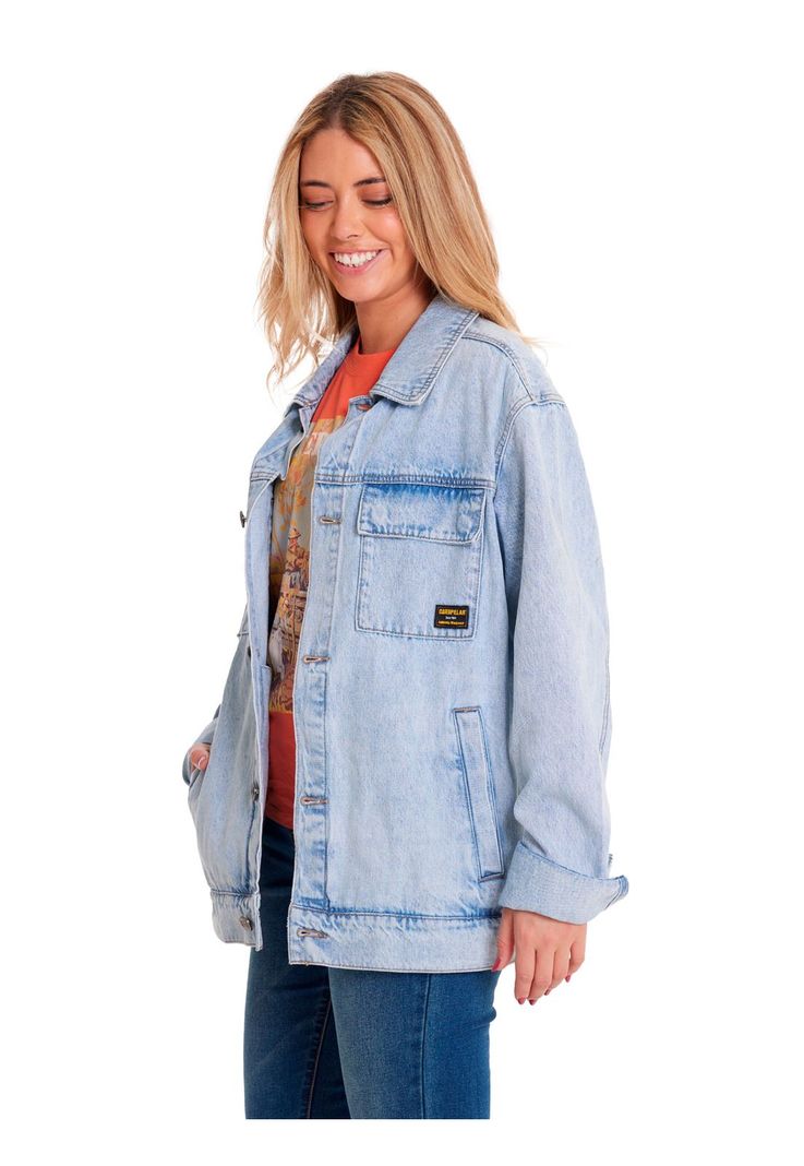 Chaqueta Unisex Denim Work Jacket Azul Claro-5