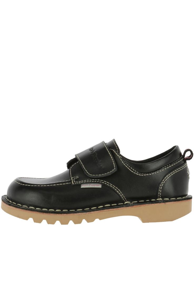 Zapato Niña Cuero Spring Velcro Ii Negro-2