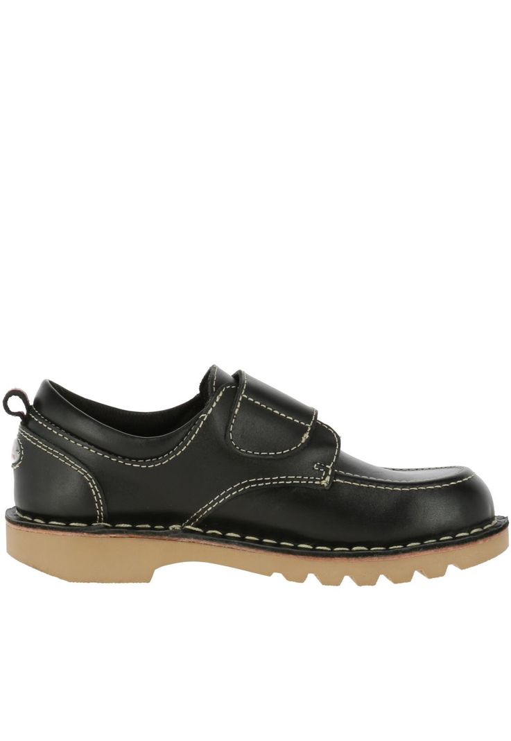 Zapato Niña Cuero Spring Velcro Ii Negro-3