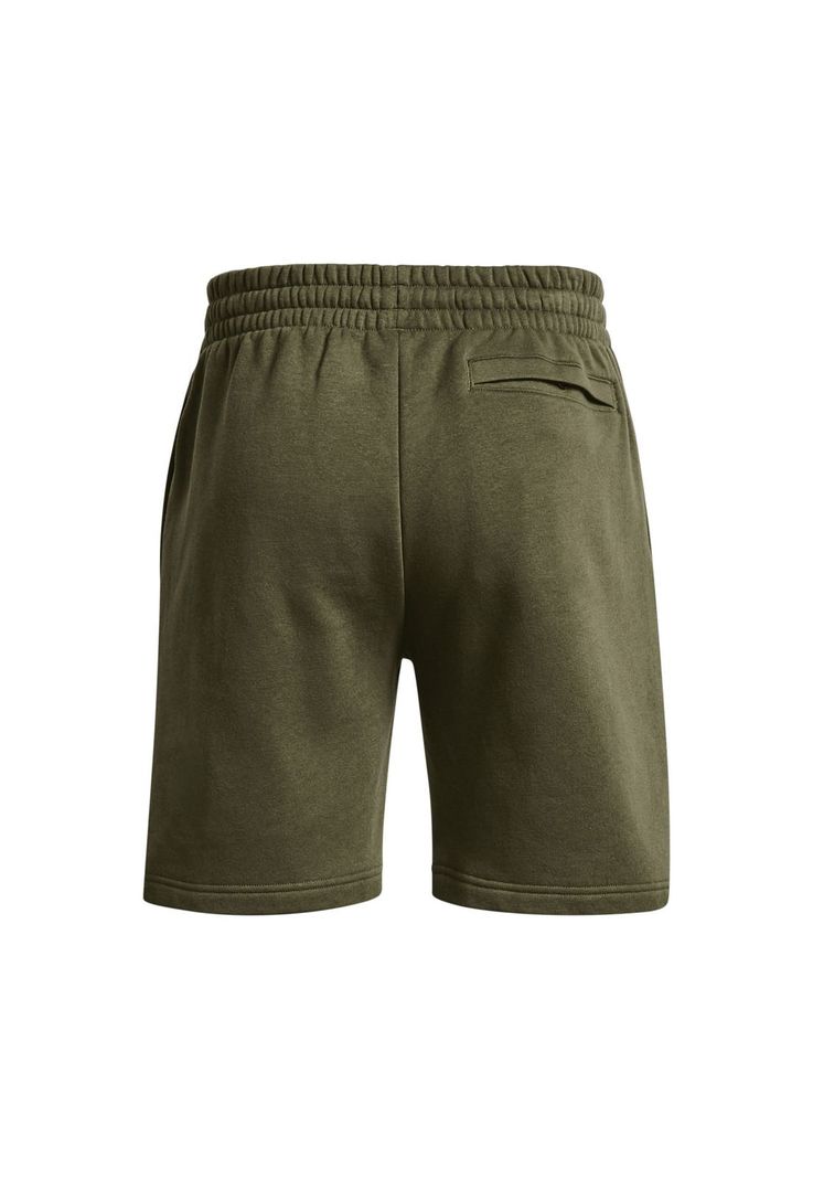 Shorts Fleece UA Rival Hombre Verde Oscuro-1