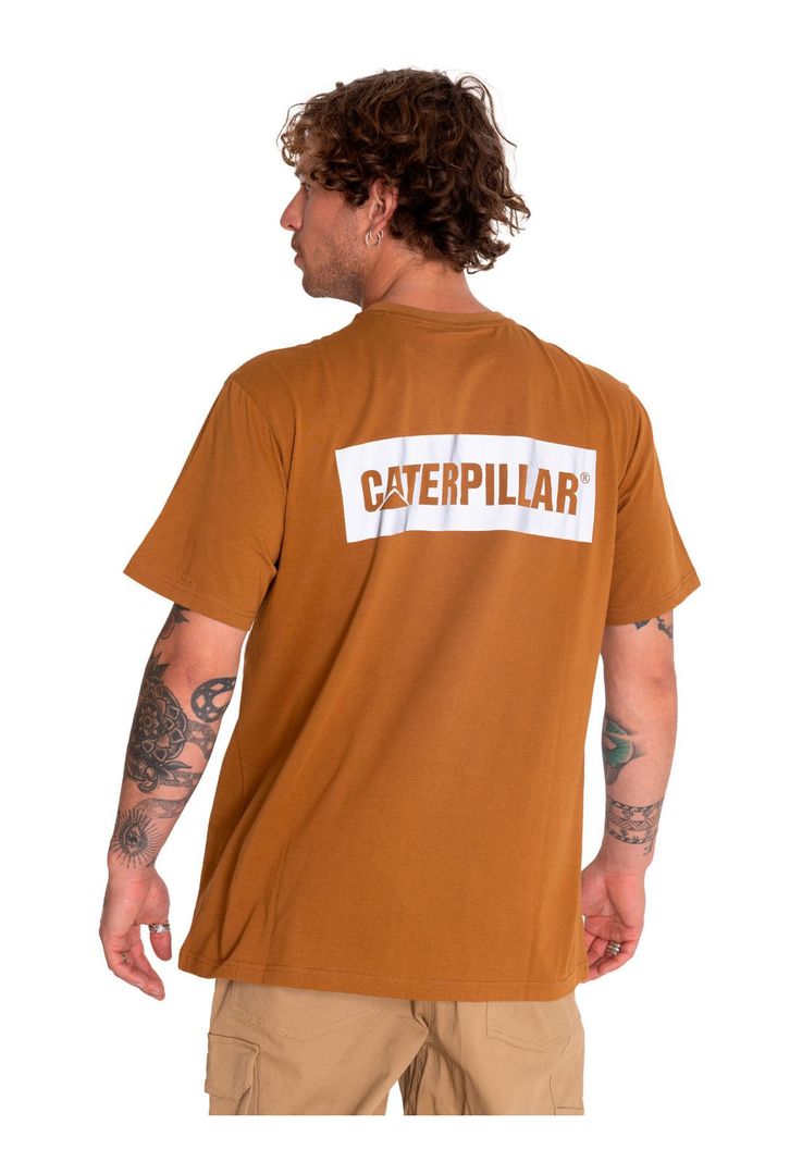 Polera Manga Corta Hombre Reflective Logo Café-3