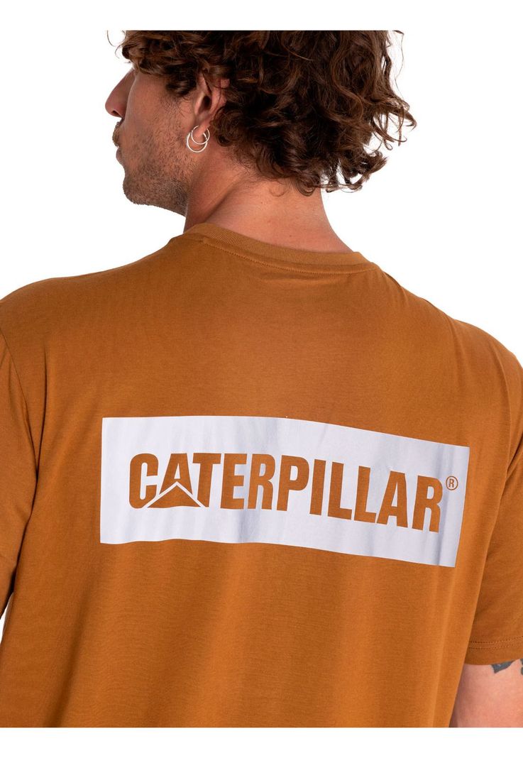 Polera Manga Corta Hombre Reflective Logo Café-5