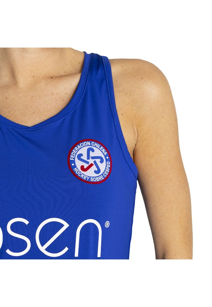 Camiseta Federación Hockey Vis mujer Azul-6