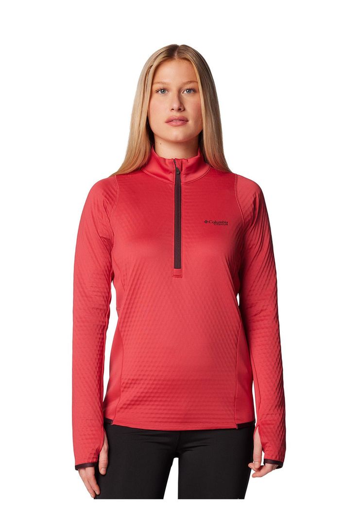 Polar Mujer Crystal Leaf Omni Heat Rojo-0