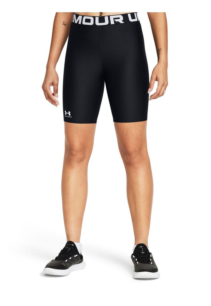 Shorts HeatGear® de 8" Negro para mujer-3