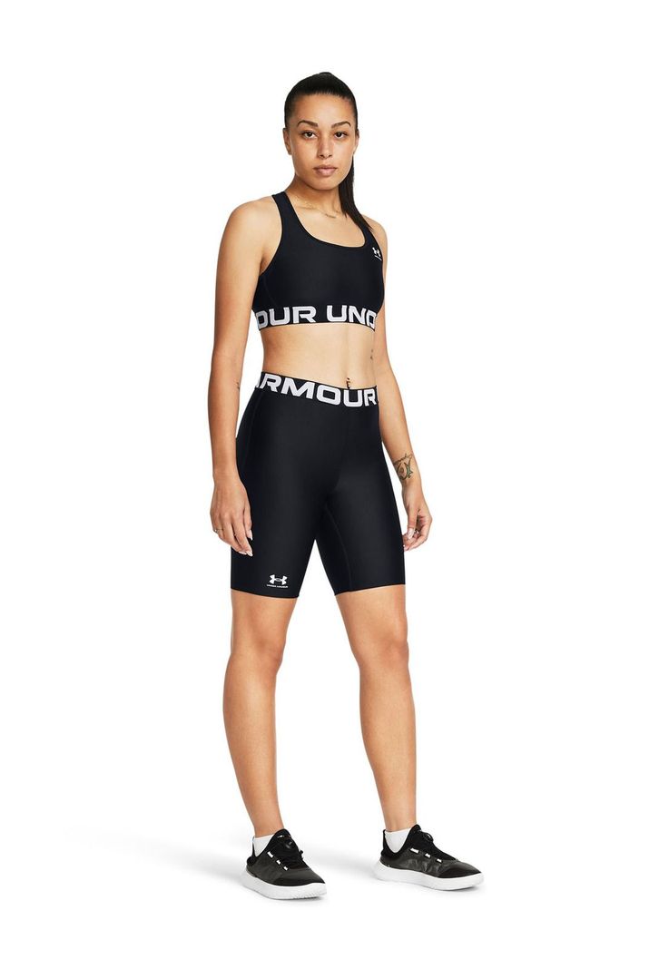 Shorts HeatGear® de 8" Negro para mujer-5