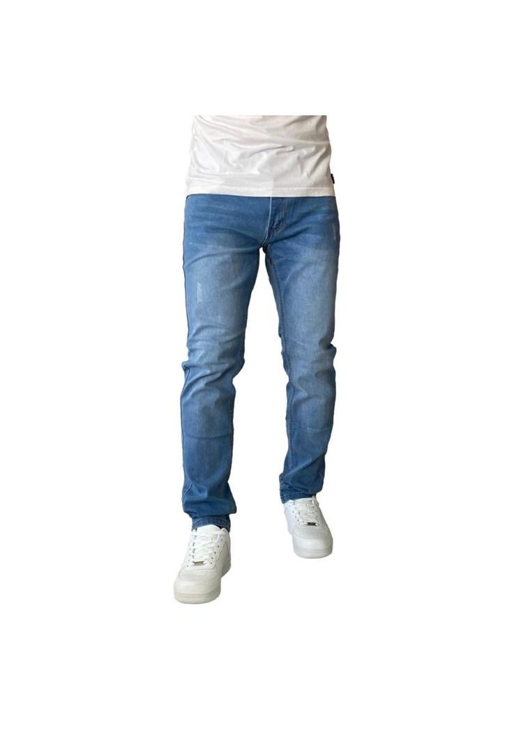 Jeans Hombre Mosaico Slim Fit Azul Claro-3