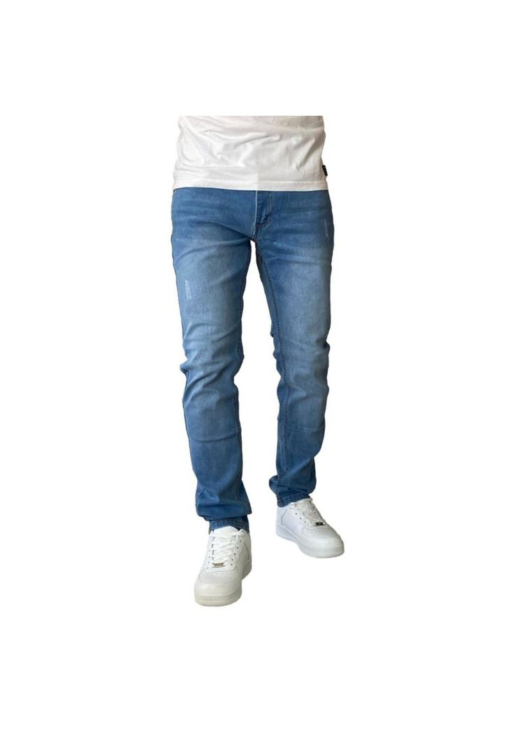 Jeans Hombre Mosaico Slim Fit Azul Claro-4