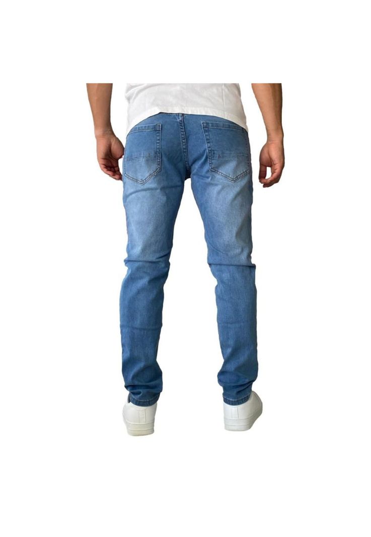 Jeans Hombre Mosaico Slim Fit Azul Claro-7