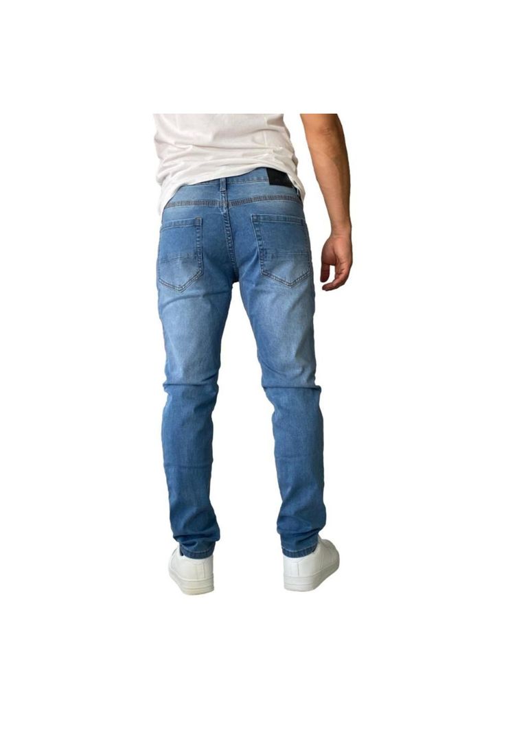 Jeans Hombre Mosaico Slim Fit Azul Claro-8