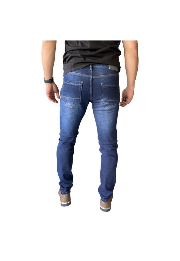 Pantalón Jeans Slim Fit Azul Oscuro-1