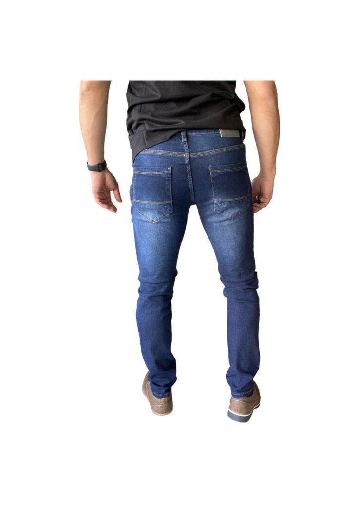 Pantalón Jeans Slim Fit Azul Oscuro-3