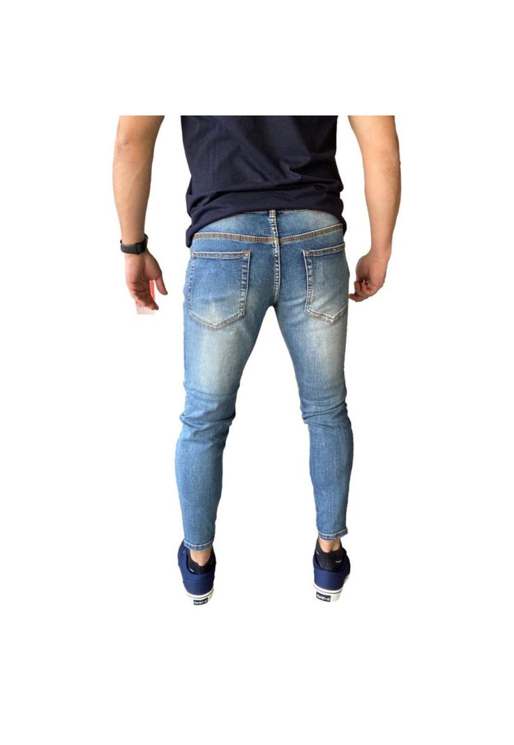 Jeans Slim Ankle Fit  Azul Focalizado 14347-1