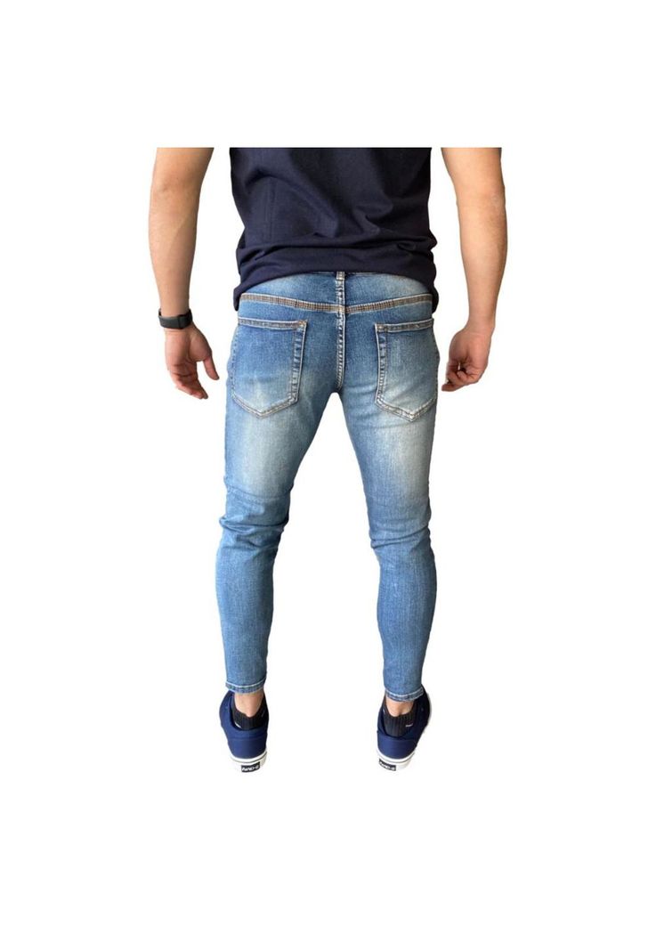 Jeans Slim Ankle Fit  Azul Focalizado 14347-3