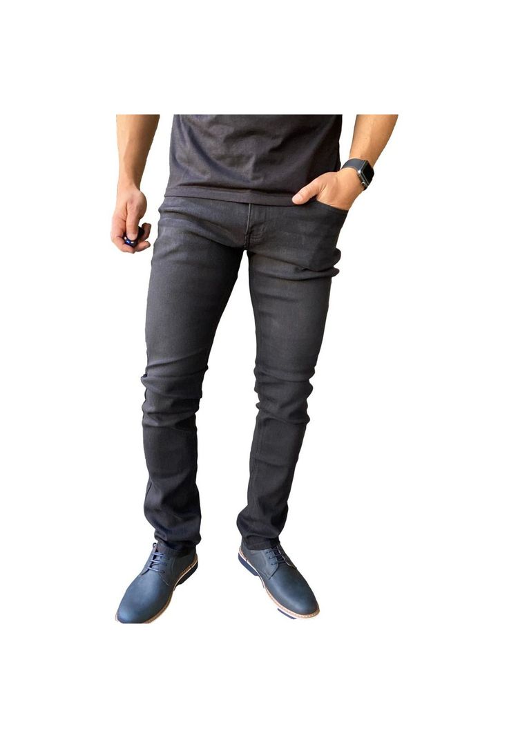 Jeans Straigth Fit Negro-0