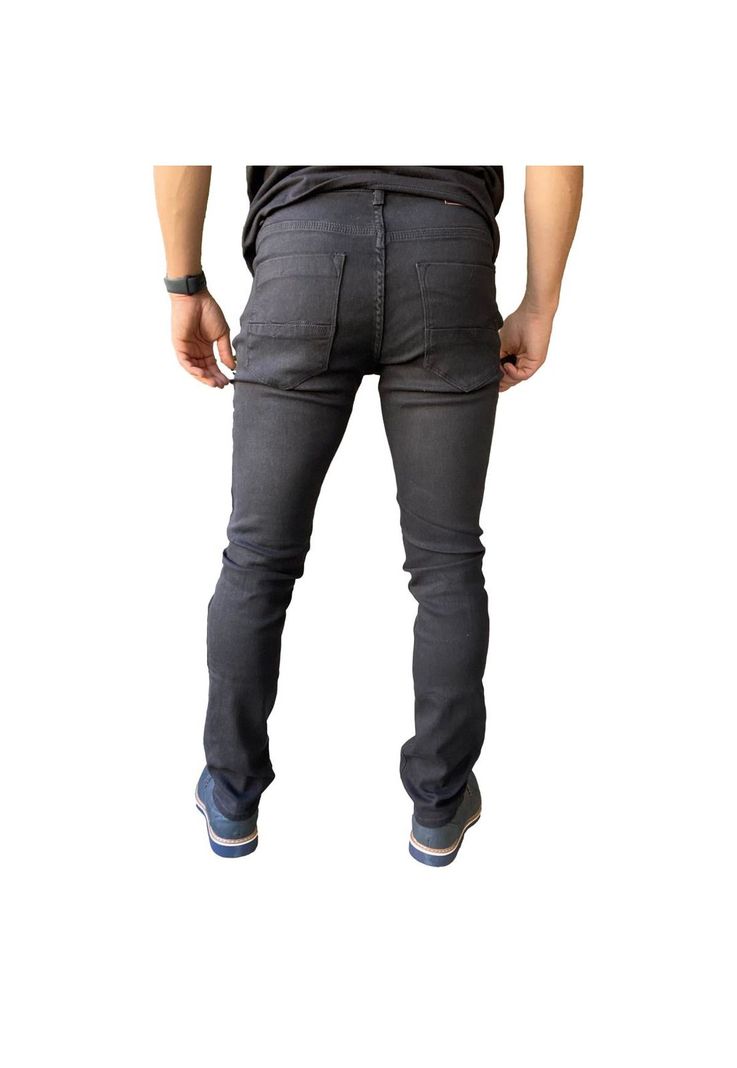 Jeans Straigth Fit Negro-2