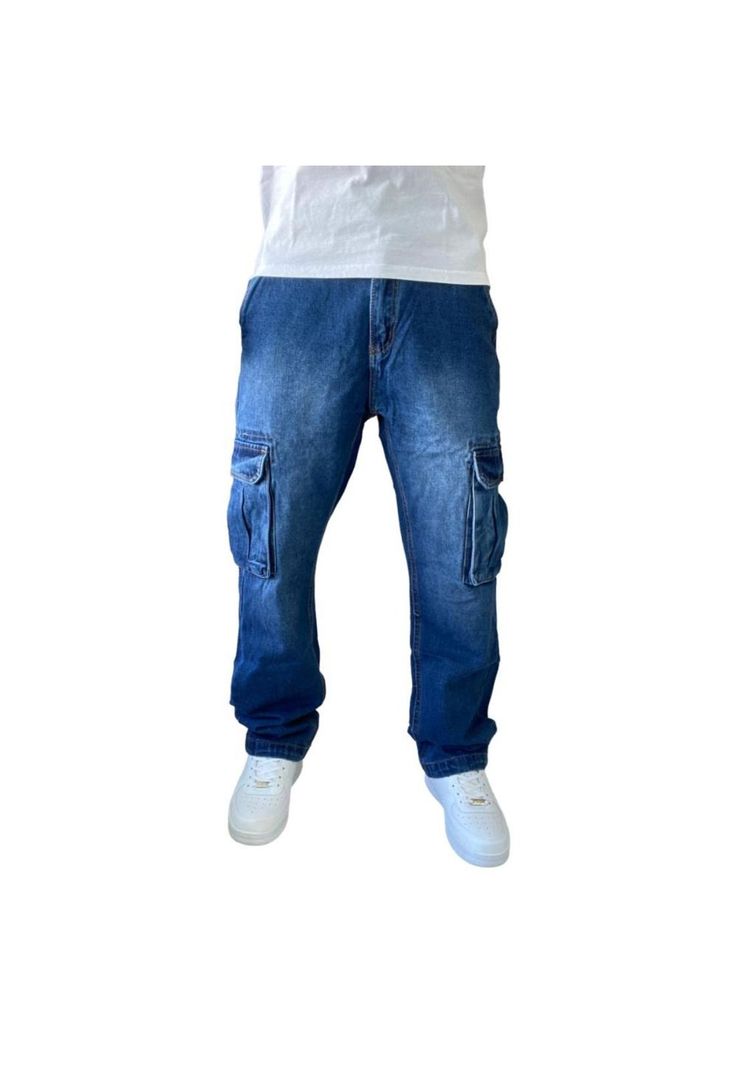 Jeans Diábolo Cargo Relaxed Fit Hombre-1