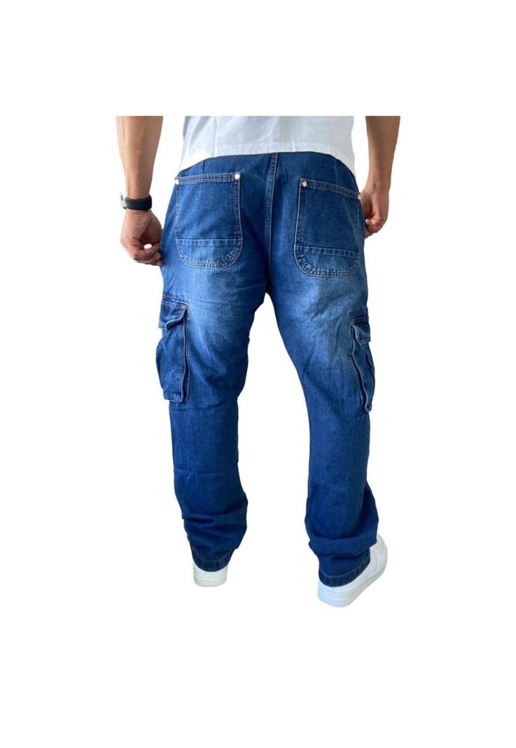 Jeans Diábolo Cargo Relaxed Fit Hombre-4