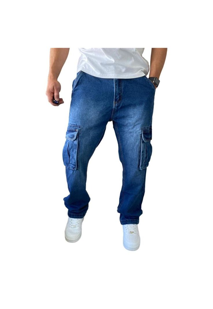 Jeans Diábolo Cargo Relaxed Fit Hombre-6