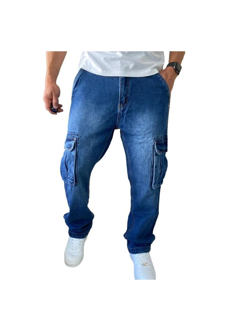 Jeans Diábolo Cargo Relaxed Fit Hombre-7