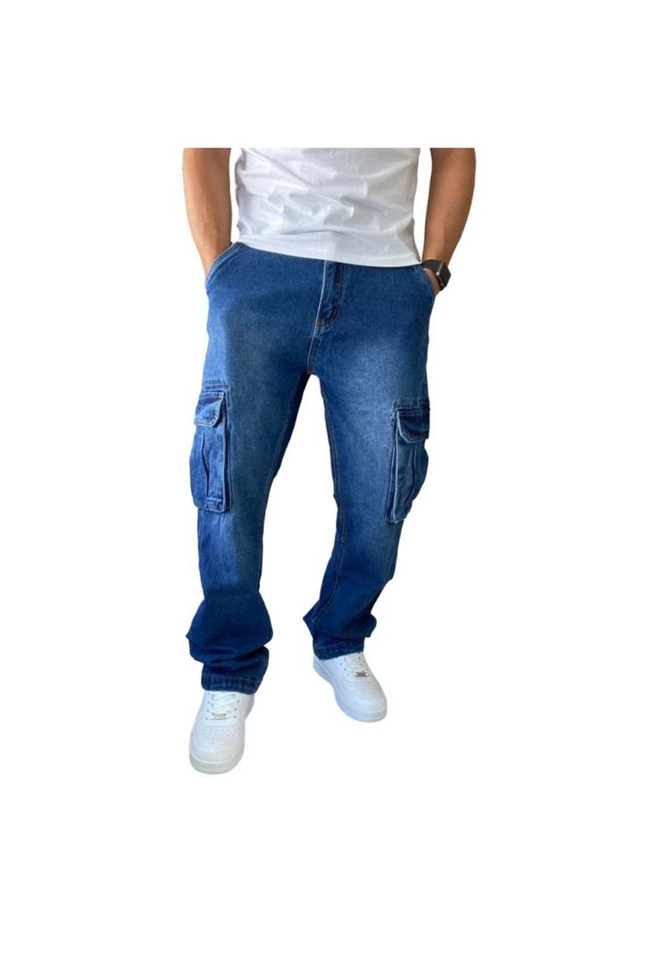 Jeans Diábolo Cargo Relaxed Fit Hombre-8