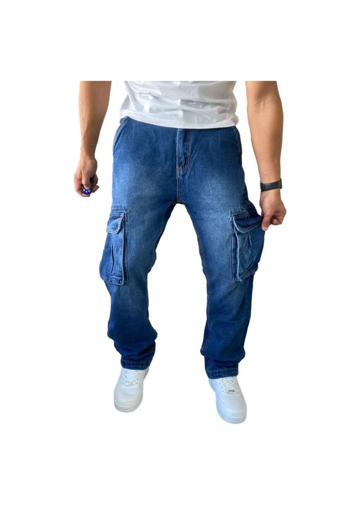Jeans Diábolo Cargo Relaxed Fit Hombre-9