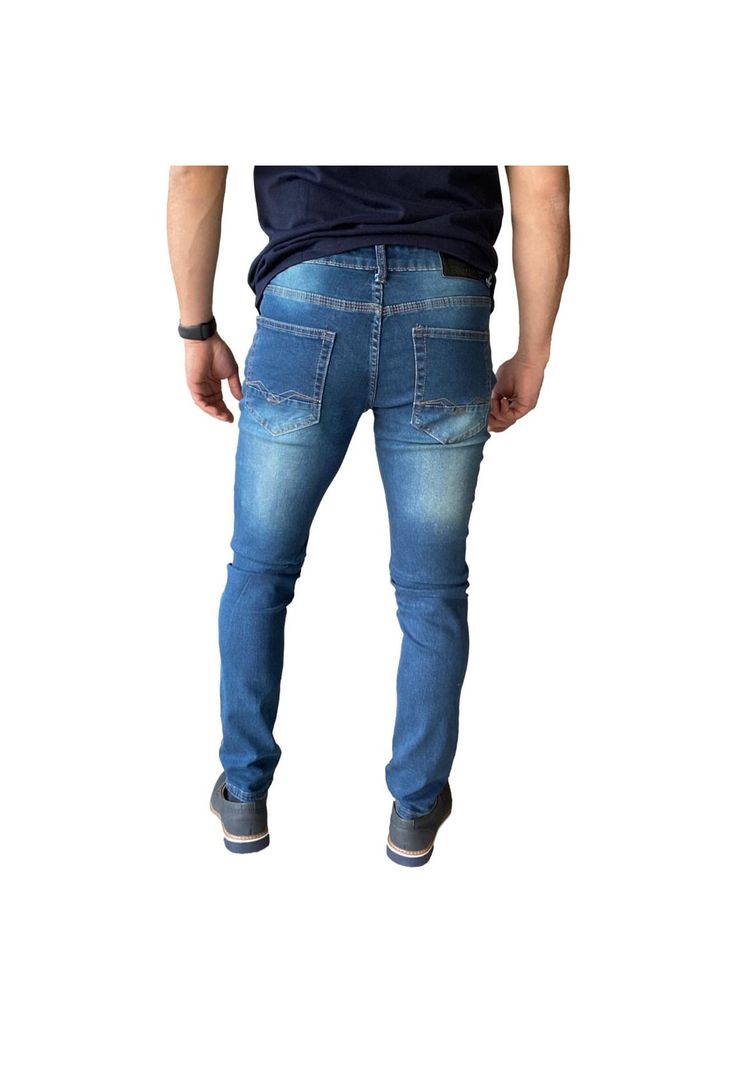 Jeans Slim Fit Azul Petróleo-1