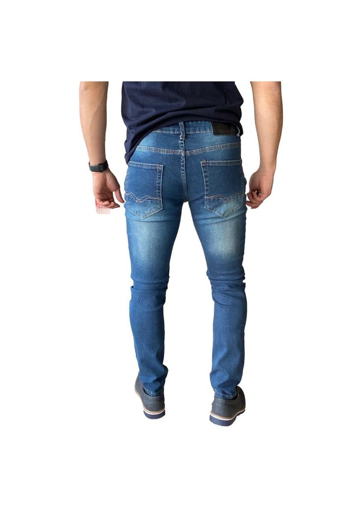 Jeans Slim Fit Azul Petróleo-3