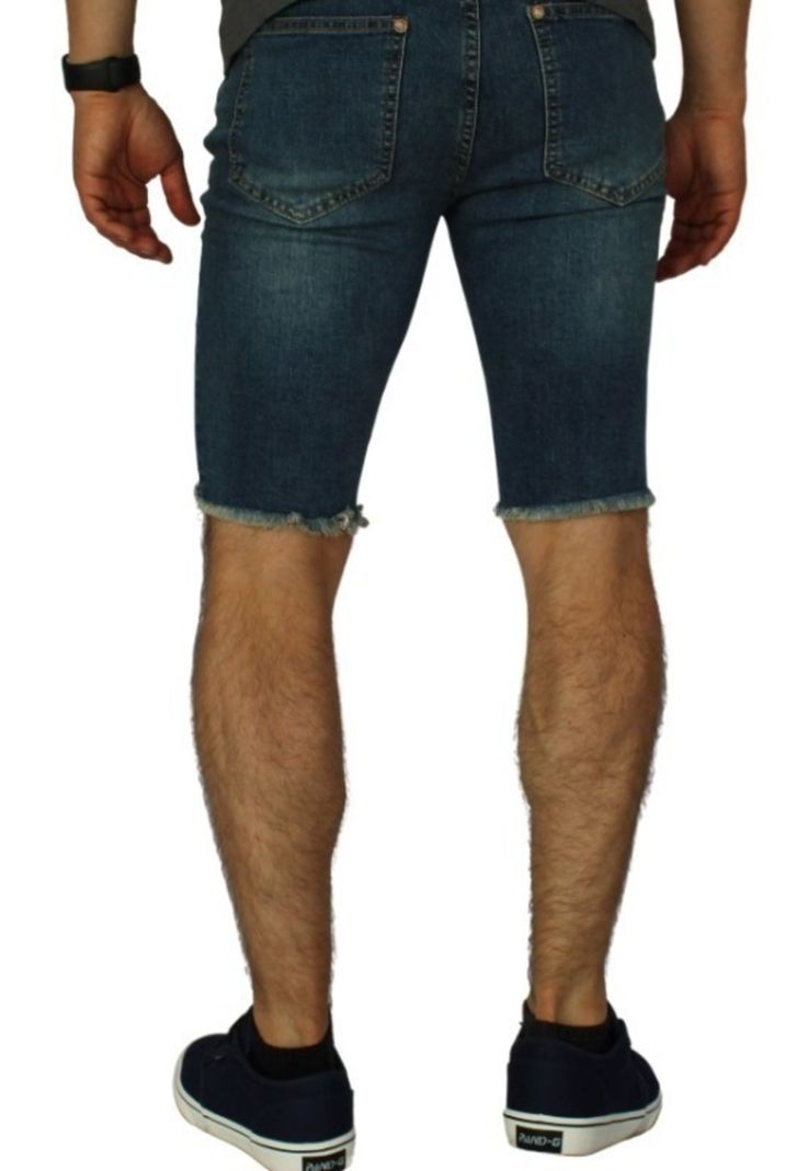 Short Súper Slim Destroyed Azul-2